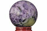 Polished Purple Charoite Sphere - Siberia #203848-1